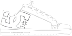 DC Shoes Court Graffik White/M Silver