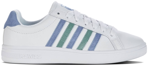 K-Swiss Court Tiebreak White/Ashleigh Blue/Beryl Green