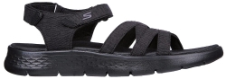 Skechers Go Walk Flex Sandal Sunshine Black Textile