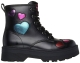 Skechers Gravlen Hi Metallic Heart Black Knit/ White