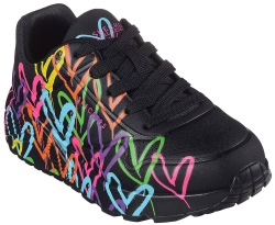 Skechers Uno Lite Spread The Love Schwarz BKMT