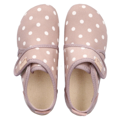 Living Kitzbühel Babyklettschuh Pauli Pünktchen Taupe