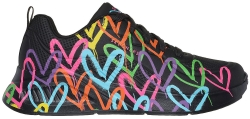 Skechers Uno Lite Heart Of Hearts Schwarz BKMT