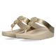 FitFlop Fino Beadie-Button Metallic Toe-Post Platino