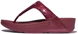 FitFlop Lulu Crystal-Mix Toe-Post Luxe Plum