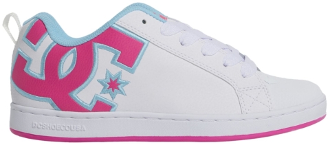 DC Shoes Court Graffik White/Crazy Pink/Blue