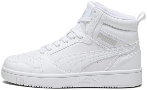 Puma Rebound V6 Mid Jr White-Cool Light Gray