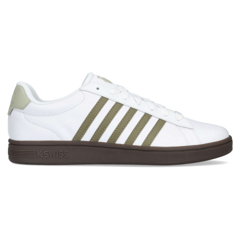 K-Swiss Court Tiebreak II White/Burnt Olive/Cola Gum/Alfalfa