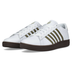 K-Swiss Court Tiebreak II White/Burnt Olive/Cola Gum/Alfalfa