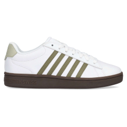 K-Swiss Court Tiebreak II White/Burnt Olive/Cola Gum/Alfalfa