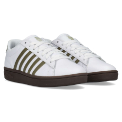 K-Swiss Court Tiebreak II White/Burnt Olive/Cola Gum/Alfalfa