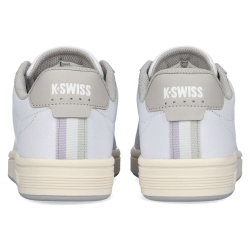 K-Swiss Court Base II White/Oyster Mushroom/Lilac
