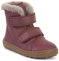 Froddo Barefoot Furry Boot Bordeaux