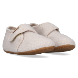 Living Kitzbühel Babyklettschuh unifarben Oat Milk