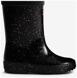 Hunter Kids First Giant Glitter Boot Black
