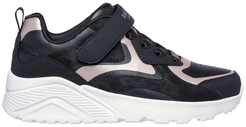 Skechers Uno Lite Metallic Burst Schwarz BKRG