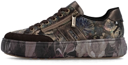 Rieker M7711 Halbschuhe Nougat/Schwarz-Pastell/Antik