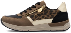 Rieker 58902 Halbschuhe Wood/Schwarz/Lightgold/Braun/Schwarz