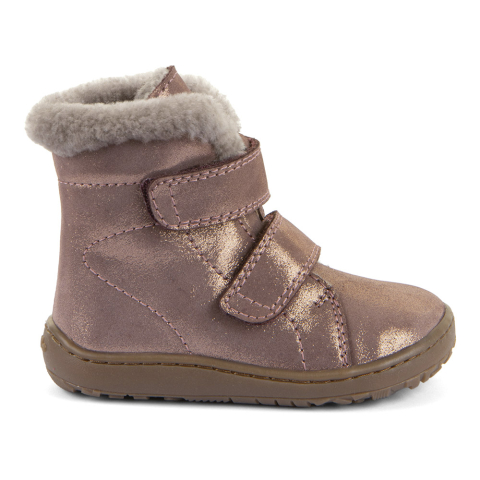 Froddo Barefoot Furry Boot Pink/Gold