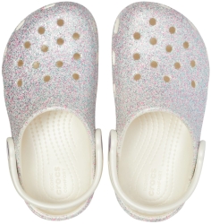 Crocs Classic Glitter Clog Kids Oyster Gr&ouml;&szlig;e EU 28-29 Normal