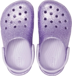 Crocs Classic Glitter Clog Kids Lavender Gr&ouml;&szlig;e EU 25-26 Normal