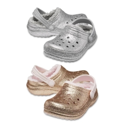 Crocs Classic Glitter Lined Clog Kids